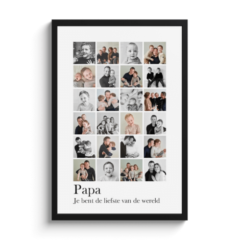 Poster met lijst - Collage papa